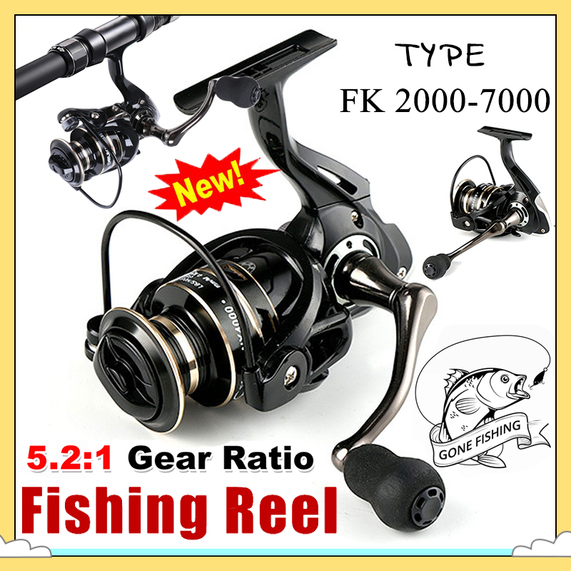COD รอกสปินนิ่ง รอกตกปลา อุปกรณ์ตกปลา รอกรุ่น มีให้เลือกเบอร์ NX2000 - AC7000 หมุนลื่น รอกโลหะ พร้อมส่งจากไทย