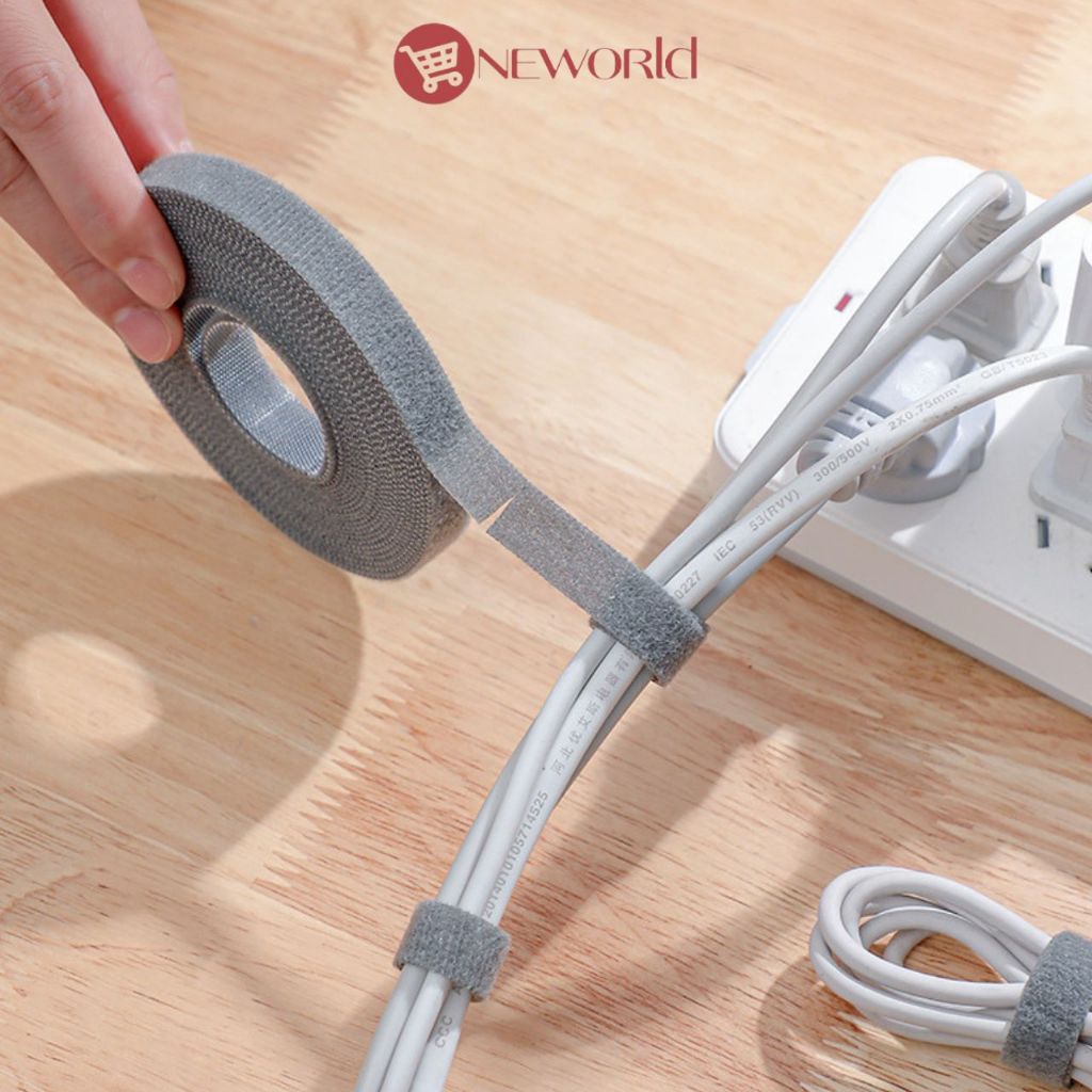 Oneworldshop ที่เก็บสายไฟ อเนกประสงค์ สีดำ สีเทา ขนาด 5 เมตร ER-U003