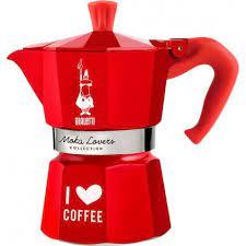 AE - Bialetti หม้อต้มกาแฟ รุ่น Moka I Love Coffee Red 3Cups และ 6 Cups