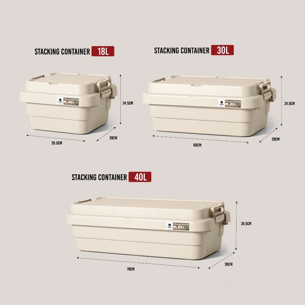 ลังเก็บของ STACKING CONTAINER ลังแคมป์ปิ้ง 18 30 40 ลิตร Camping Box thumbnail 7
