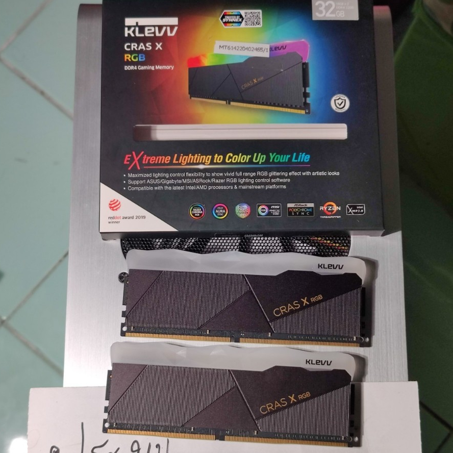 RAM PC DDR4 32GB Bus3200 Klevv cras x rgb (มือสอง)