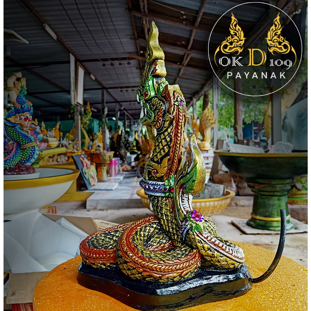 รูปปั้นพญานาคพ่นน้ำ รูปปั้นพญานาค พญานาคพ่นน้ำ พญานาคปูนปั้น พญานาค พญานาค K-35 (สูง 40 ซม.) - รูปที่ 4