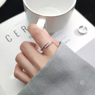 GLAMOR✨Endless Love ✨แหวนเงิน925แท้ ฝังเพชรCubic Zirconiaแวววับ ดีไซน์อินฟินิตี้รักไม่มีสิ้นสุด