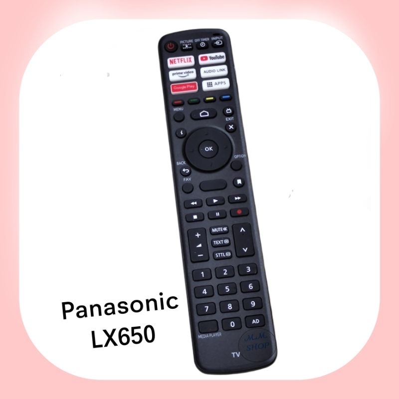 Panasonic รีโมทสมาร์ททีวี Smart TV ยี่ห้อ  พานาโซนิค รุ่น LX650 Series