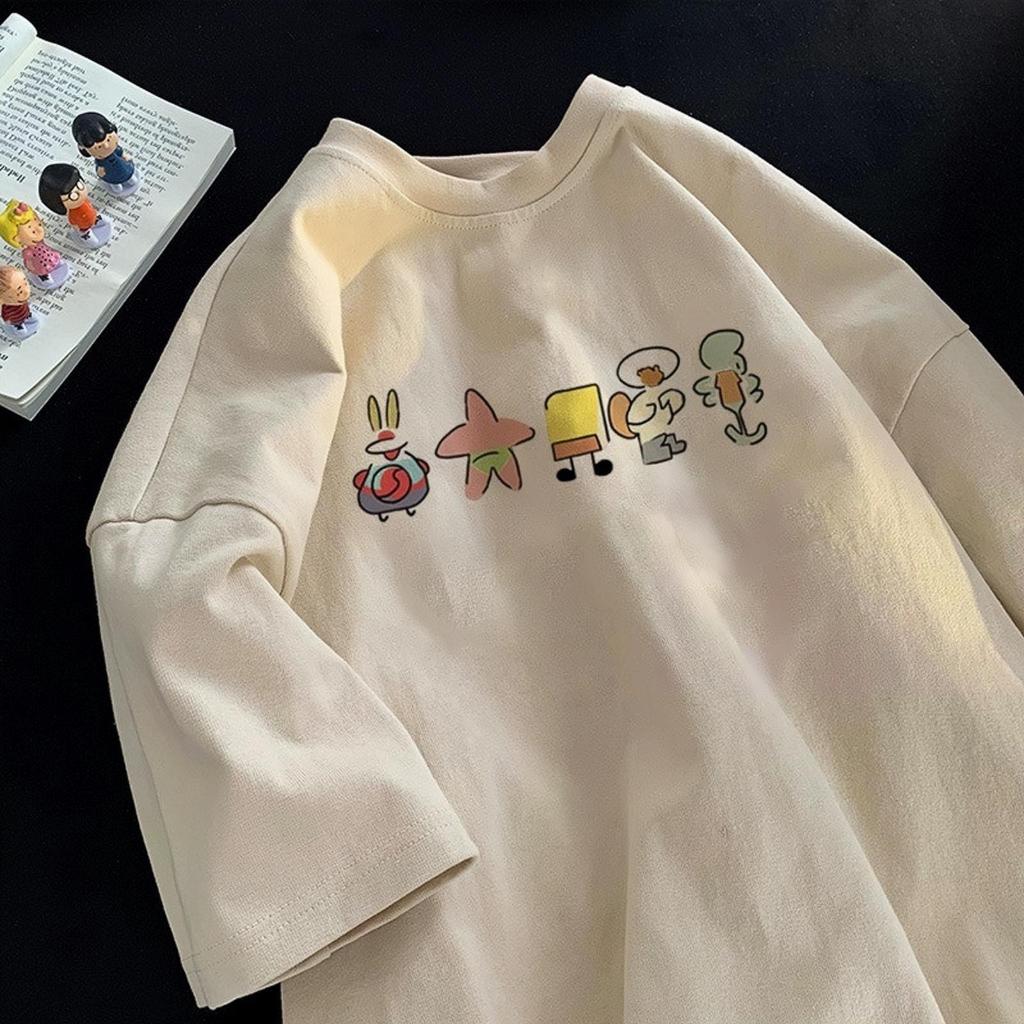 เสื้อ Cotton 100% พร้อมส่ง!! เสื้อยืดแขนสั้น สไตล์เกาหลี ลายทันสมัย วินเทจ ลายน่ารัก ใส่สบาย ผ้าไม่ยืด สินค้าพร้อมส่งจาก