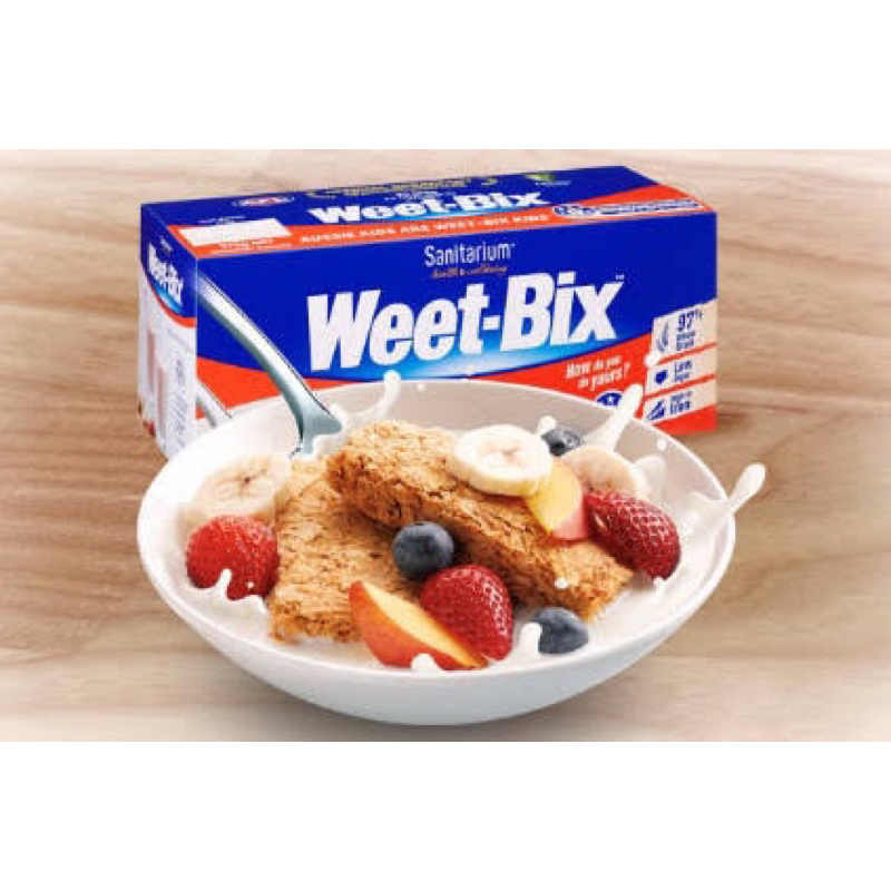 Weet-Bix breakfast cereal 375g.ซีเรียลอัดแท่ง น้ำตาล0% นำเข้าจากออสเตรเลีย🇦🇺