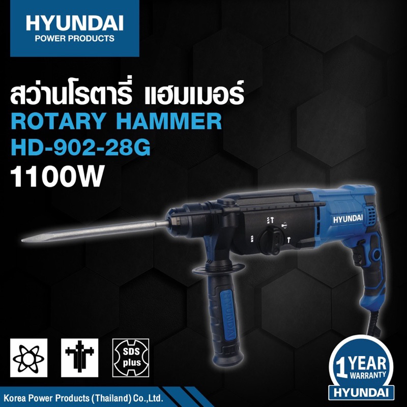 สว่านโรตารี่ แฮมเมอร์ + BMC box HYUNDAI HD-902-28G