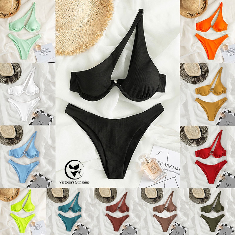 บิกินี่ มี โครง ดันทรง bikini บิกินี่ สามเหลี่ยม ผ้าคุณภาพสูง สวมใส่สบาย#0160