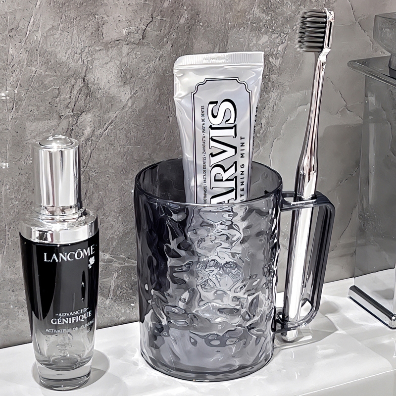 ปลีก/ส่ง แก้วน้ำพลาสติกแบบใส ที่ใส่แปรงสีฟัน ถ้วยบ้วนปาก - รูปที่ 4