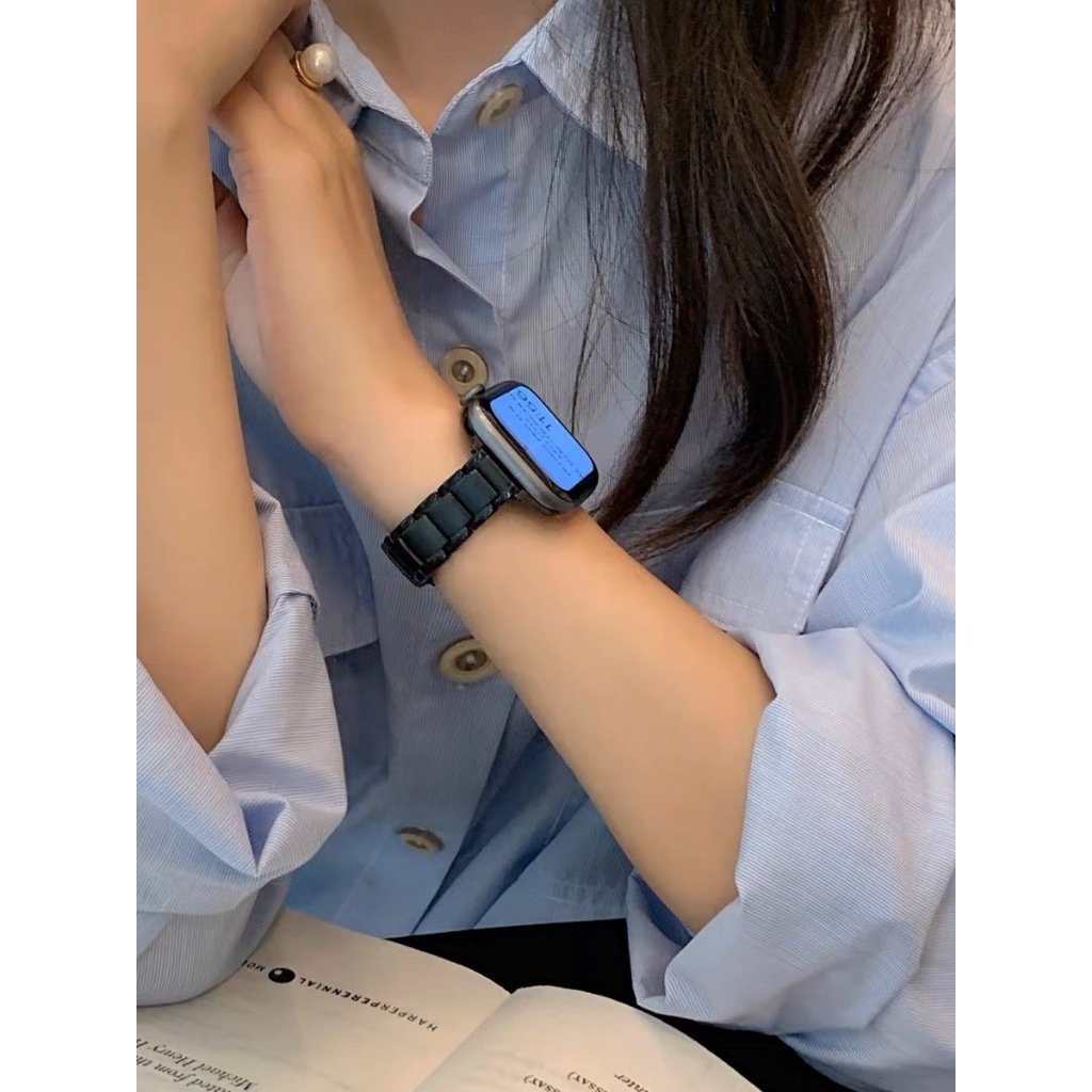 พร้อมส่ง สายสแตนเลสข้อต่อ เส้นเล็ก ใช้ได้กับ Smart Watch 8 7 6 5 4 3 2 1 Se Ultra และ Ultra8Pro Helo Ultra HW68mini