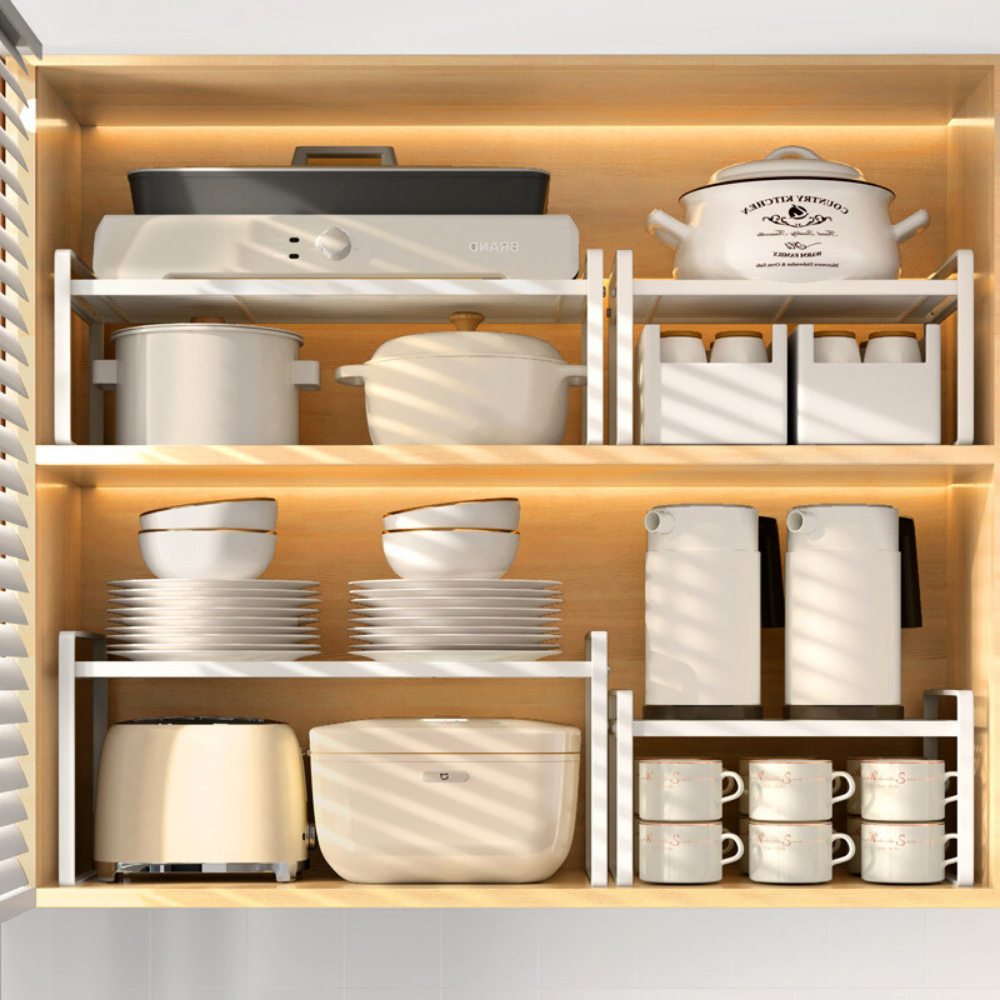 luckythai ชั้นวางของ แบบเหล็กสีขาว ชั้นวางของจัดระเบียบ - รูปที่ 2