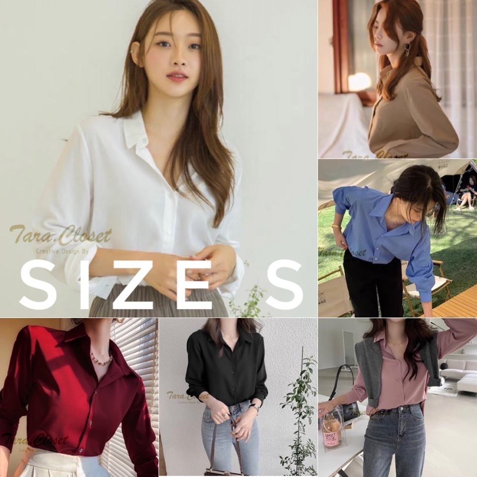 IT022 S อก 34" TARA Shirt  เสื้อเชิ้ต คอปก แขนยาว อก 34” รุ่นยอดฮิต ทรงคลาสสิค ผ้าไหมอิตาลีอย่างดี ผ้าไม่หนามาก ใส่สบาย