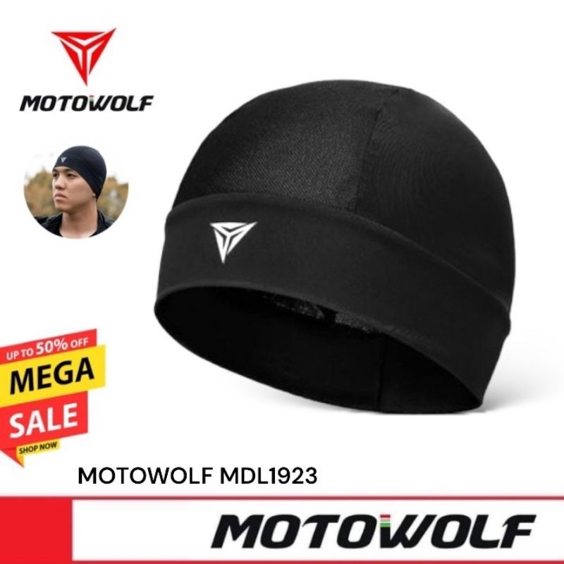 MOTOWOLF MDL 1923 Skull Cap หมวกโม่งสำหรับใส่ขับขี่มอเตอร์ไซด์ ขี่จักรยาน วิ่ง และกีฬากลางแจ้ง แบบสวมหัวอย่างเดียว
