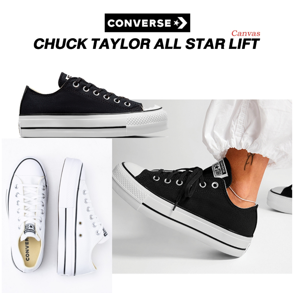 [ลด30% เก็บโค้ด 2509FASHDD] Converse All Star LIFT ox ไม่หุ้มข้อ รองเท้า คอนเวิร์ส แท้ เสริมส้น รุ่นฮิต