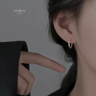 ESCOBAL ต่างหูเงิน Zircon Tpiral ตุ้มหูเงินแท้ ต่างหูเงินแท้925 ตุ้มหูเพชร Moissanite วาเลนไทน์