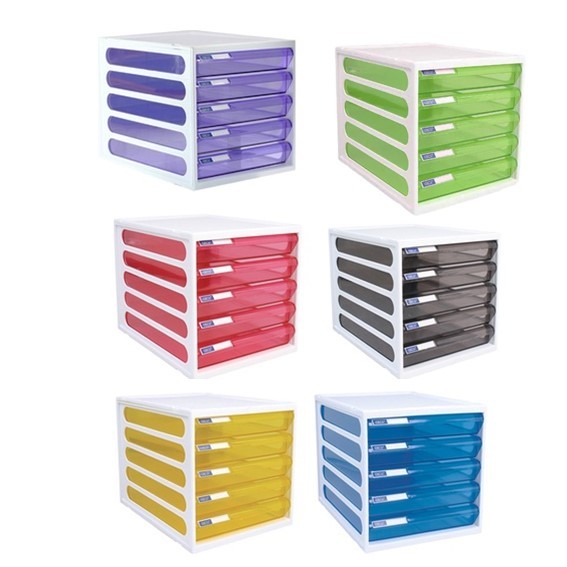 ตู้เก็บเอกสาร ORCA 5ชั้น CFB-5 โครงขาวลิ้นชักสี  (กดสั่งไม่เเกิน 2 ตู้ ต่อ 1 คำสั่งซื้อ) ราคาต่อ 1 ตู้