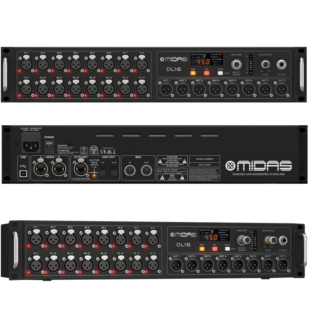 MIDAS DL16 เสตจบ๊อกซ์ 16 Input, 8 Output Stage Box