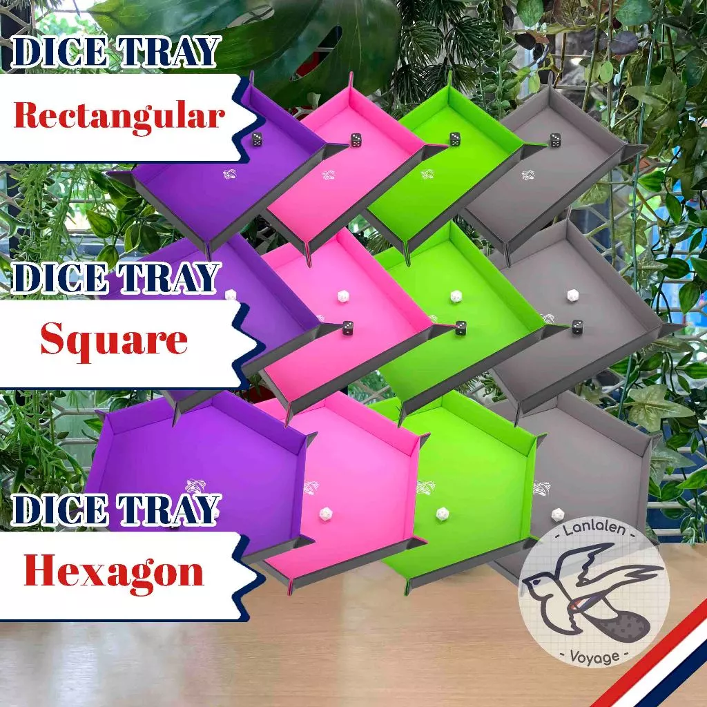 GAMEGENIC Magnetic Dice Tray-Square/Rectangular/Hexagonal ที่ถอยเต๋า ถาดรองเต๋า [Accessories for Boardgame]