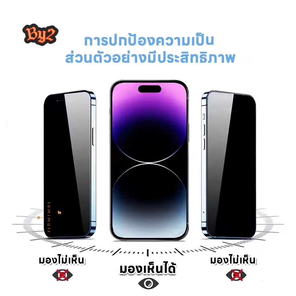 ฟิล์มกันมอง สำหรับiPhone 15 ,pro max ,14 13,12 pro max ฟิล์มกันเสือก ไอโฟน ฟิล์ม กันมองข้าง Privacy