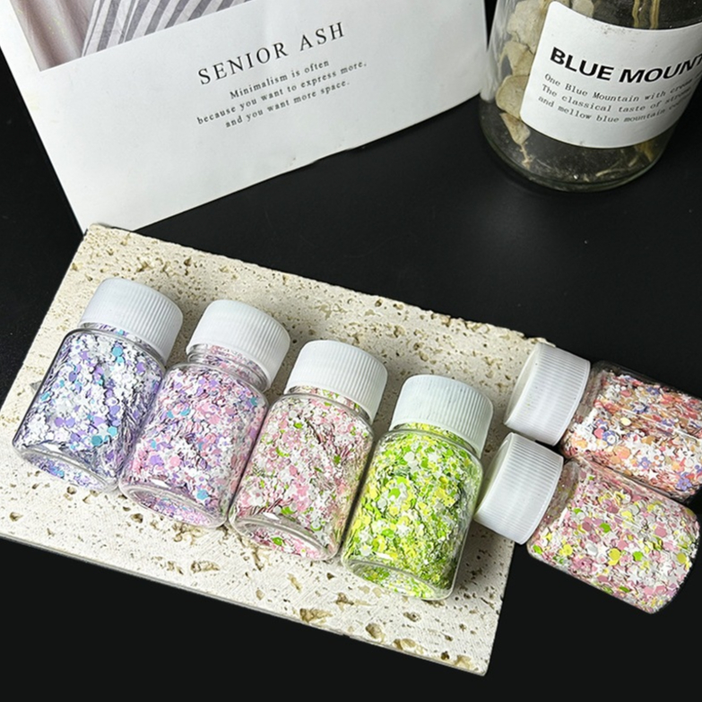 กลิตเตอร์ดอกไม้สปริงฟิลด์กลิตเตอร์สีสัน DIY