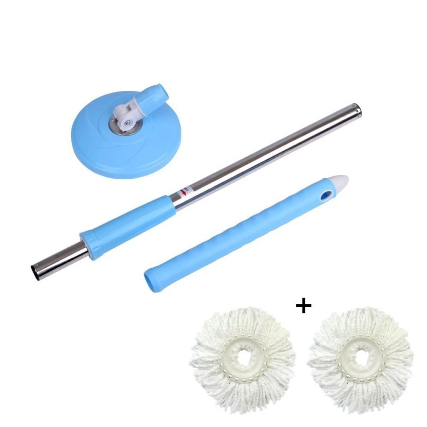 ไม้ม๊อบถูพื้นแบบหมุน 360 องศา  (พร้อม ผ้าถูพื้น 2 ชิ้น) คละสี