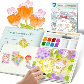 Jarmelo (Joan Miro) ชุดสมุดระบายสีน้ำแบบพกพา Water coloring Book - Whimsical Pet Paradise