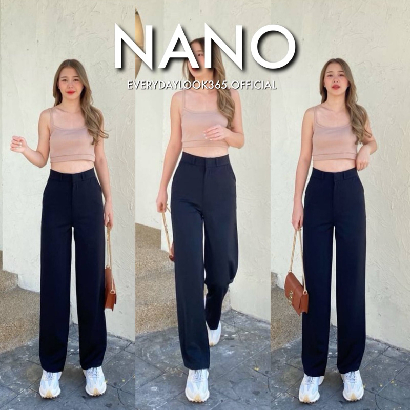 (𝟎𝟎𝟖) พร้อมส่ง 𝐍𝐀𝐍𝐎 (S-2XL) กางเกงขากระบอกกลาง ทรงสวยมาก ได้ไปไม่ผิดหวัง ผ้านาโนเนื้อแน่น ทิ้งตัวสวย ใส่ได้ทุกโอกาส