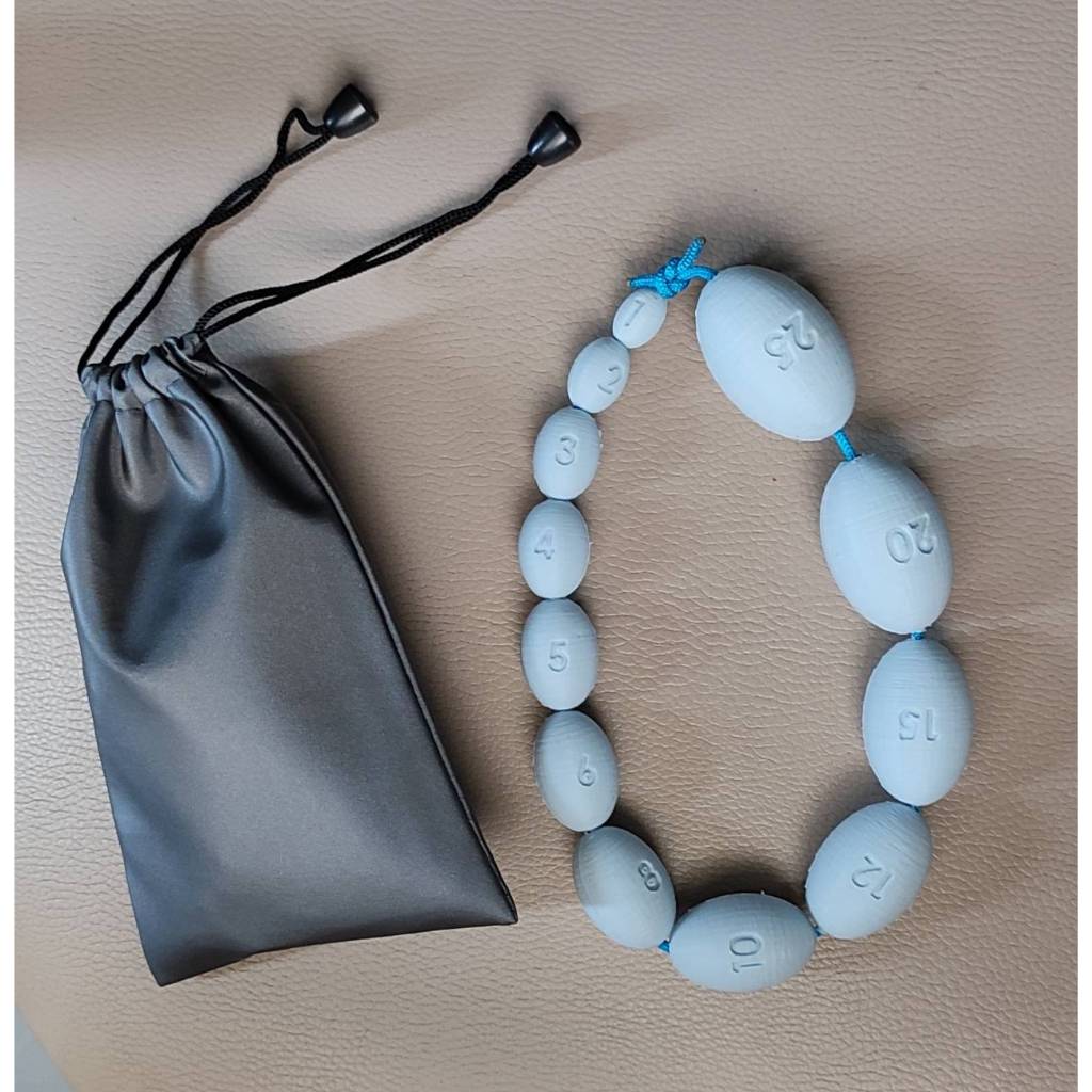 Prader Orchidometer, 12 silicone beads,  อุปกรณ์ เครื่องมือ วัดขนาดอัณฑะ