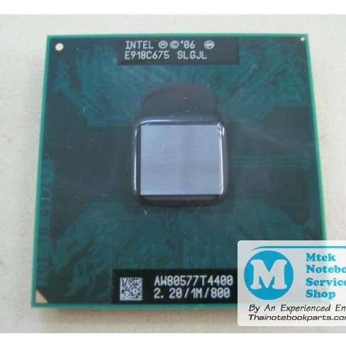 CPU Intel Pentium Dual-Core Mobile T4400 ความเร็ว 2.2GHz, L2 1MB, Bus 800MHz, Socket P - SLGJL, AW80
