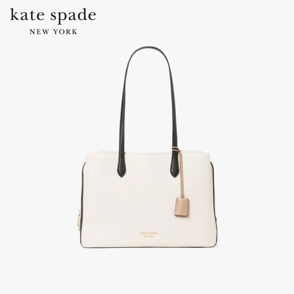 KATE SPADE NEW YORK HUDSON COLORBLOCKED PEBBLED LEATHER LARGE WORK TOTE KC803 กระเป๋าถือ