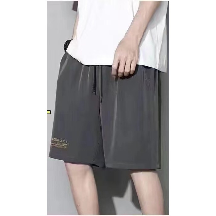 Se7en shop กางเกงขาสั้นผ้าไหมน้ำแข็งของผู้ชายฤดูร้อนบางหลวมกางเกงขาสั้นลำลองแห้งเร็ว