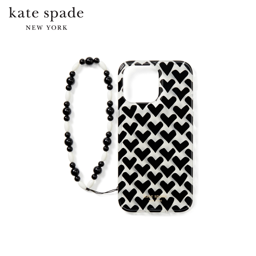 KATE SPADE NEW YORK MODERNIST HEARTS IPHONE 14 PRO MAX CASE WITH WRISTLET KD090 เคสโทรศัพท์
