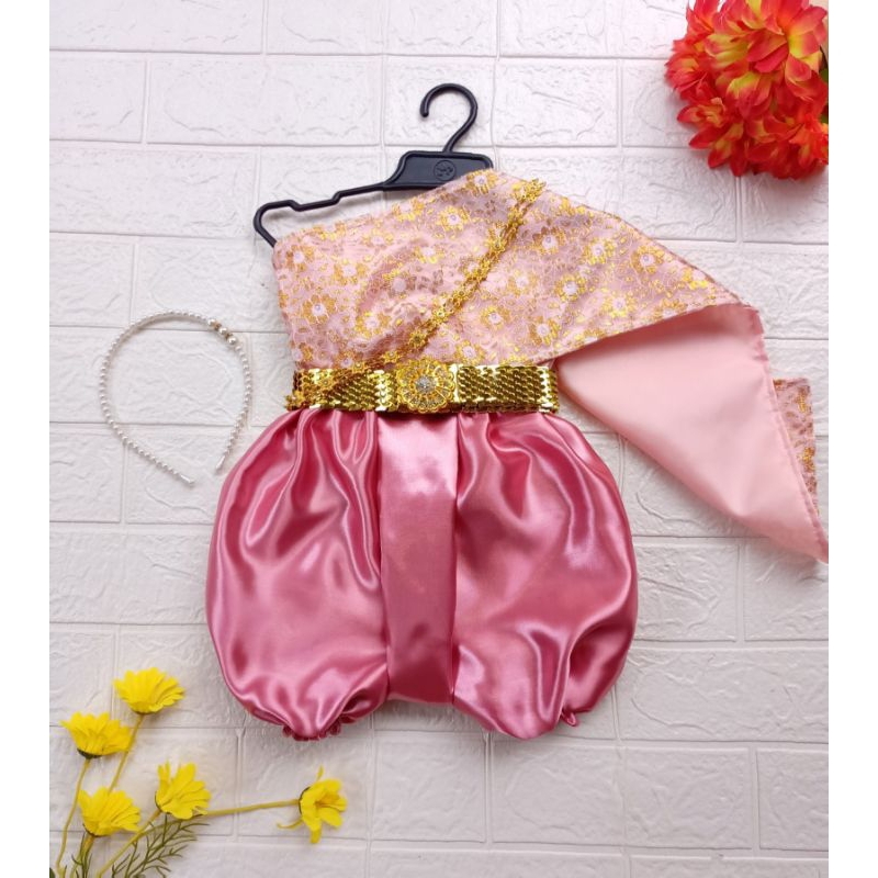 ชุดไทย ชุดไทยเด็ก  ราคาถูก สวยตรงปก