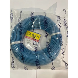 สายไฟเดี่ยวเลเซอร์ ยาว 30 เมตร สายทองแดงแท้ มีขนาด 0.5 มิล/1 มิล/1.5 มิล/2 มิล/3 มิล/4 มิล