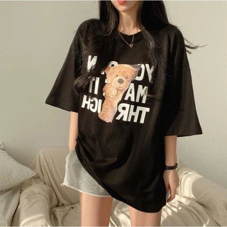 Ko เสื้อ สกีนลายน่ารัก เสื้อยืด ใส่สบายผ้า ผ้าคอตตอนผสมโพลีเอสเตอร์ 791