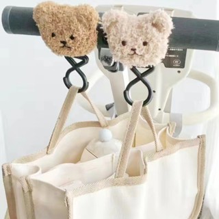 【ประเทศไทยมีสินค้า!】ตะขอตีนตุ๊กแก ปักลายหมี สไตล์เกาหลี อุปก…