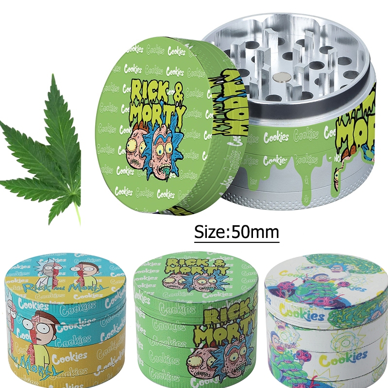 ที่บดสมุนไพร เครื่องบด ไซส์ 50mm 4ชั้น ที่บดสมุนไพรขนาดพกพา วัสดุโลหะอย่างด Grinder อุปกรณ์บดสมุนไพร