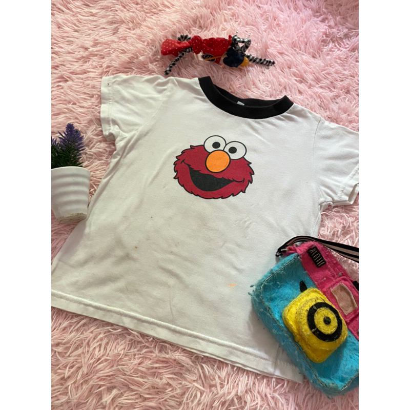 เสื้อยืด Sesame ดีเทลน่ารัก ตัดคอสีดำ ไซด์ M