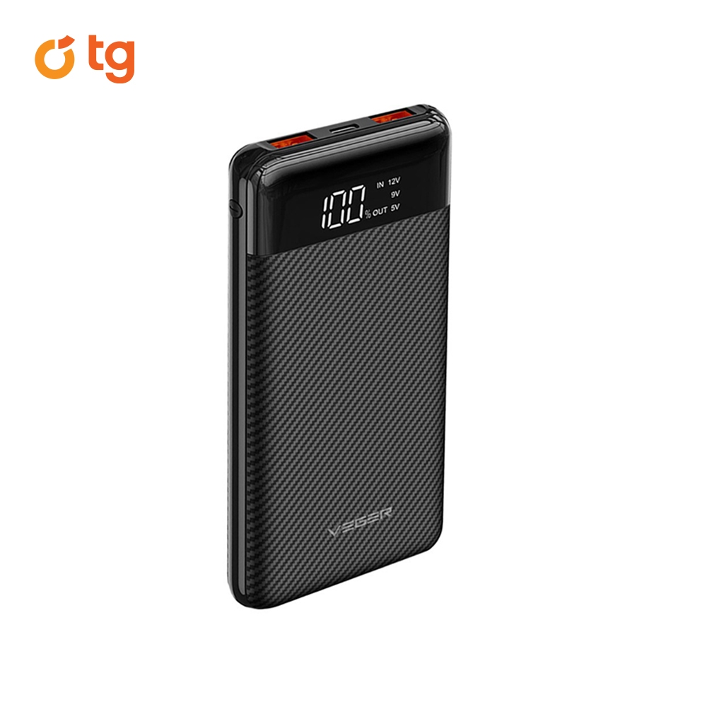 พาวเวอร์เเบงค์ VEGER POWERBANK 2U+1C 22.5W 10000 MAH P13PD : Black