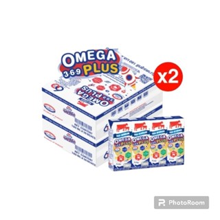 [2ลัง] นมวัวแดงโอเมก้า UHT รสจืด (180มล.×72)
