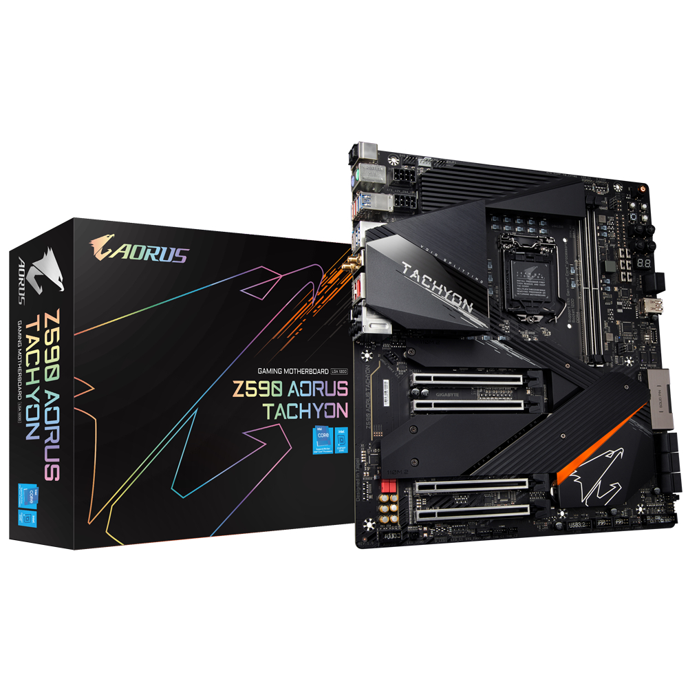 MAINBOARD (เมนบอร์ด) 1200 GIGABYTE Z590 AORUS TACHYON WIFI ตัวท็อป พร้อมส่ง