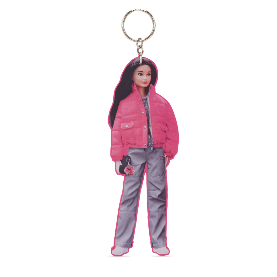 KIPLING รุ่น พวงกุญแจ BARBIE KEYHANGER สี Lively Pink Barbie X Kipling