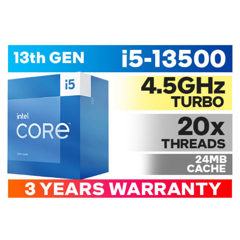 CPU INTEL CORE I5-13500 ประกัน 3 ปี สินค้าใหม่