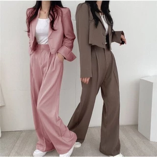 SUIT-2 (เฉพาะเสื้อ) เสื้อสูทเบลเซอร์ สูทครอปครึ่งตัว สำหรับผู้หญิง สูทแขนยาว คลุมไหล่ S-4XL สาวอวบใส่ได้ สินค้าพร้อมส่ง