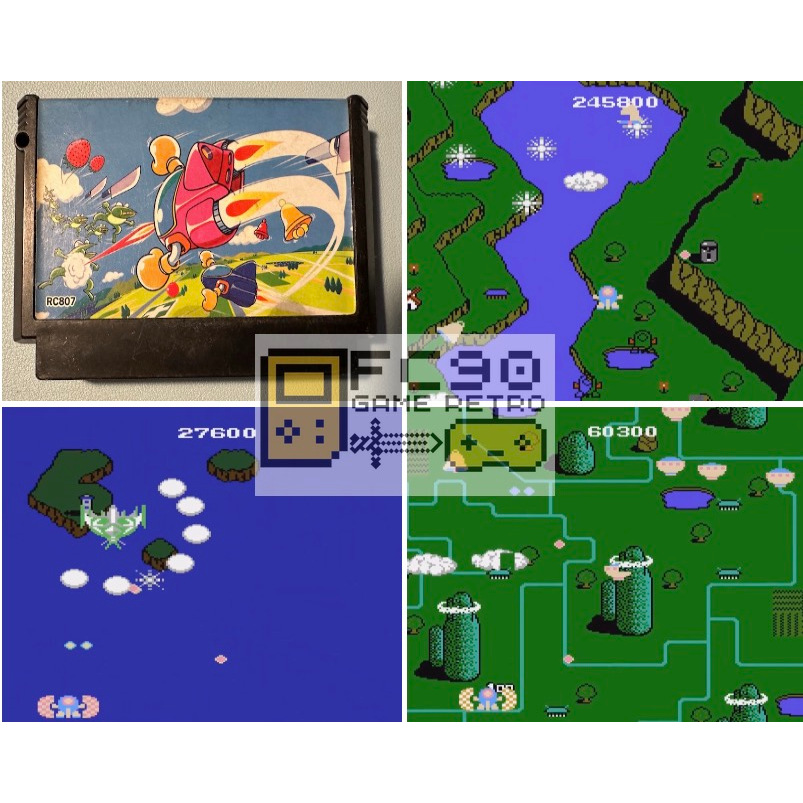 ตลับเกมทวินบี Twinbee [FC] ตลับมือสอง สำหรับนักสะสมเกมฟามิคอม Famicom FR102 FR202 Nintendo 8bit