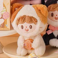 (พร้อมส่ง แกะตัว - ไม่เคยใช้) น้องแงวหูส้มถือปลาไทยากิ ZzOTON Kitty Plushy Keychain Blind Box