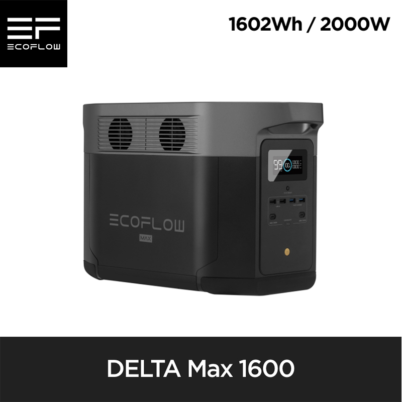 ECOFLOW Delta Max 1600 Portable Power Station 1612Wh/2000W แบตเตอรี่สำรองไฟ เหมาะเดินป่า แคมปิ้ง สายเอ้าดอร์