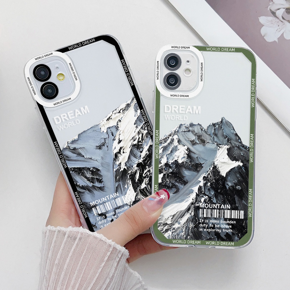 ทิวทัศน์ภูเขาสำหรับ iPhone 11 13 14 15 Pro Max XR 7 8 Plus 12 13 Pro Max XS Max 13 14 15 Pro 15 Plus กล้องป้องกันปกหลัง