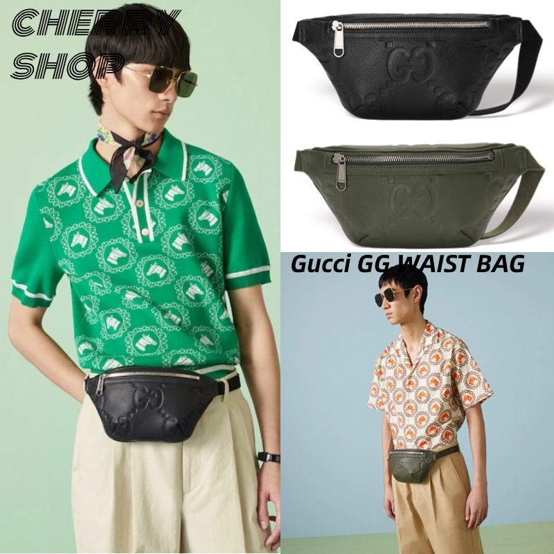 🍒กุชชี่ Gucci Super Double G Small Belt Bag🍒Waist Bags&amp;Chest Bags กระเป๋าคาดเอวผู้ชาย