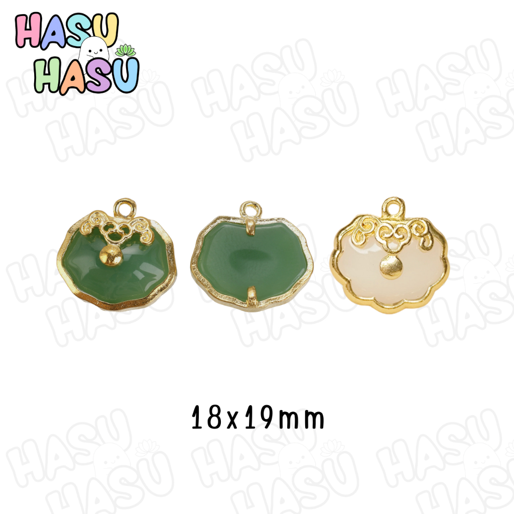 จี้หยกเมฆ เสริมโชค จี้จีน ชาร์ม อะไหล่เครื่องประดับ จี้ตุ้งติ้ง DIY HasuHasu